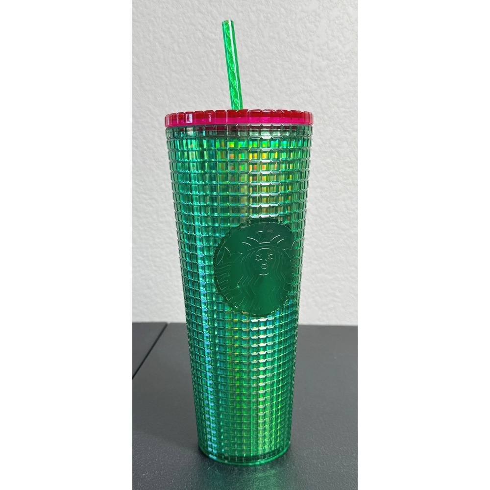Starbucks 2023 Watermelon Tumbler 24 oz‎ Siren Logo Reusable Cold Cup with Straw